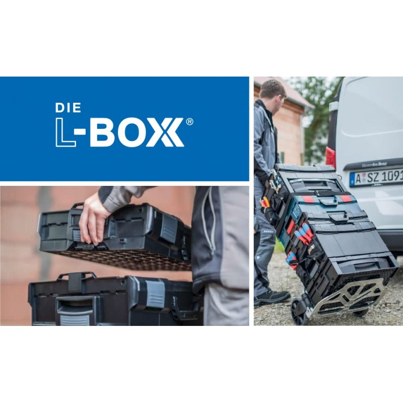 3er Set Sortimo Systemkoffer L-Boxx 136 anthrazit/Bosch kompatibel