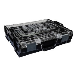 Sortimo Systemkoffer L-Boxx 102 Schwarz mit Transparentem Deckel Mit mit L-Boxx mini Deckel Transparent und Deckeleinlage