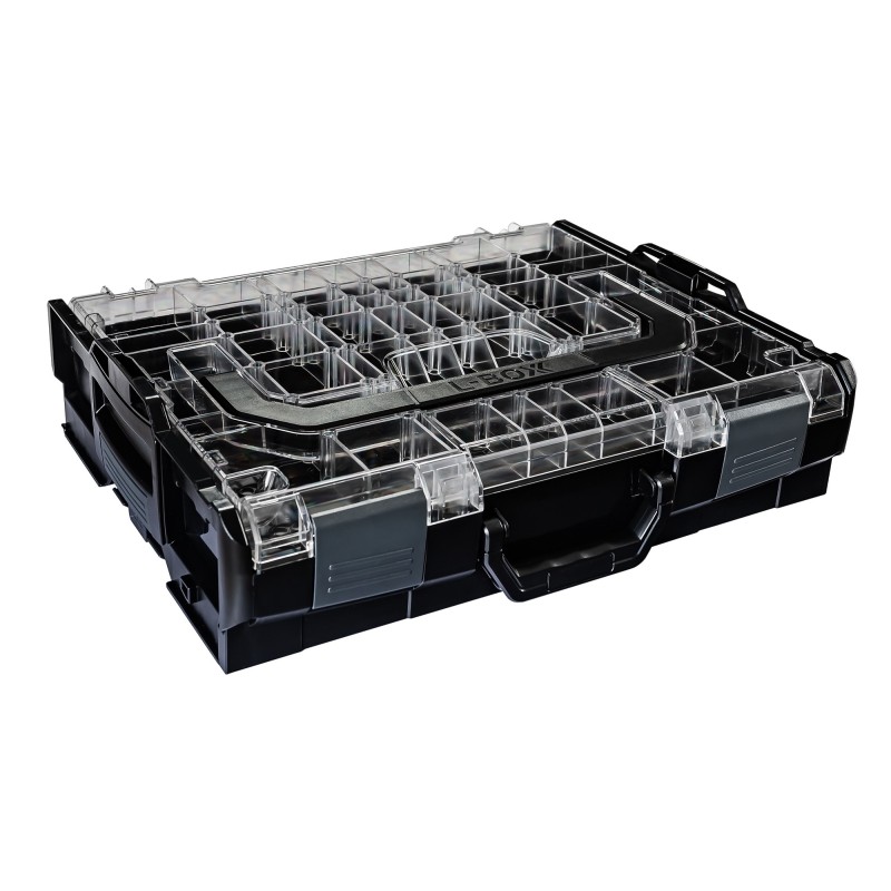 Sortimo Systemkoffer L-Boxx 102 Schwarz mit Transparentem Deckel Mit mit L-Boxx mini Deckel Transparent und Deckeleinlage