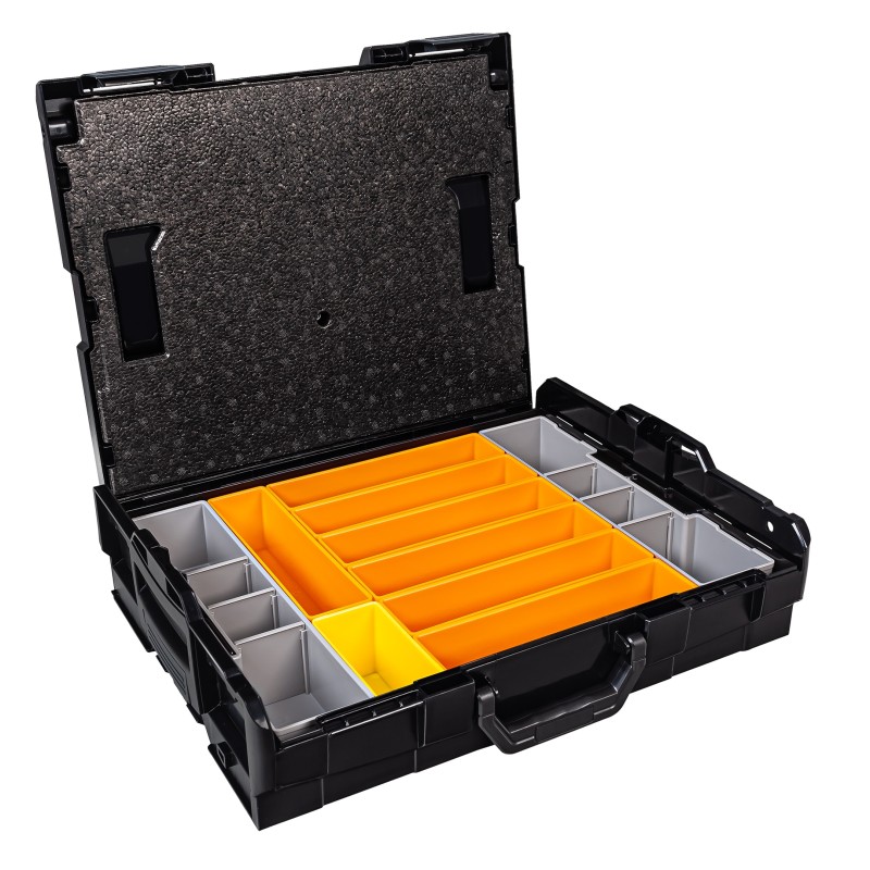 InsetBoxen Set F3 Orange/Gelb/Grau und Deckeleinlage Set für L-Boxx 102/ W-Boxx 102