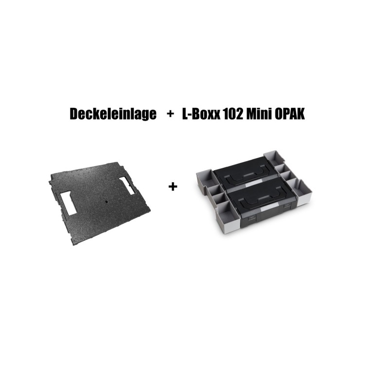 Insetboxen-Set L-Boxx mini OPAK und Deckeleinlage Set für W-BOXX/Sortimo L-Boxx 102