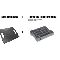 InsetBoxen Set K3 Grau und Deckeleinlage Set für L-Boxx 102/ W-Boxx 102