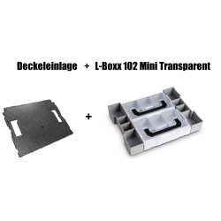 Insetboxen-Set L-Boxx mini Transparent und Deckeleinlage Set für W-BOXX/Sortimo L-Boxx 102