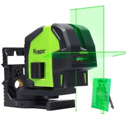 Huepar 8211G grüner Kreuzlinienlaser Grün mit 2 Laserpunkte