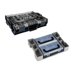 Sortimo Systemkoffer L-Boxx 102 Schwarz mit Transparentem Deckel Mit mit L-Boxx mini Deckel Transparent und Deckeleinlage