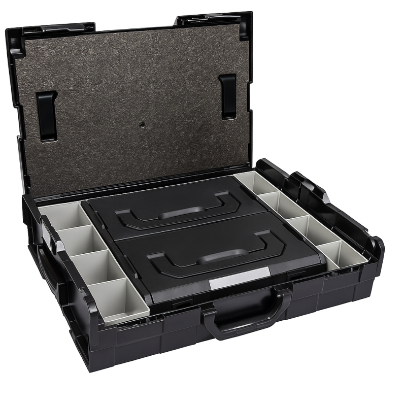 Sortimo Systemkoffer L-Boxx 102 anthrazit/Bosch kompatibel mit L-Boxx mini Deckel OPAK und Deckeleinlage