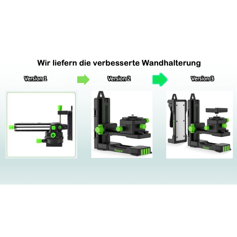 Huepar W04CG mit Wandhalterung in SystemKoffer L-BOXX 136 Delari Logo