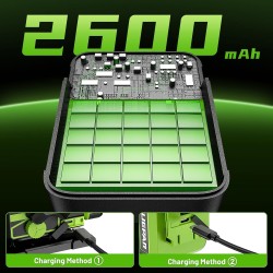 Huepar W04CG mit Wandhalterung in SystemKoffer L-BOXX 136 Delari Logo