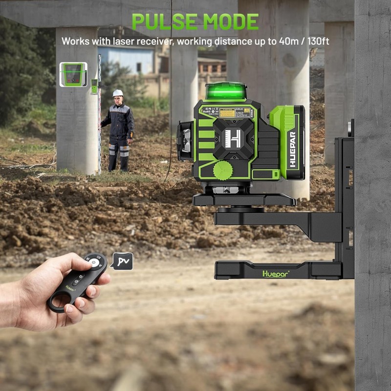 Huepar W04CG mit Wandhalterung in SystemKoffer L-BOXX 136 Delari Logo