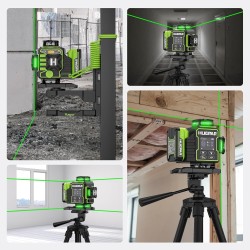 Huepar W04CG Selbstnivellier Kreuzlinienlaser Bluetooth Delari mit L Boxx LR8RG