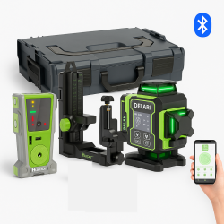 Huepar W04CG Selbstnivellier Kreuzlinienlaser Bluetooth Delari mit L Boxx LR8RG