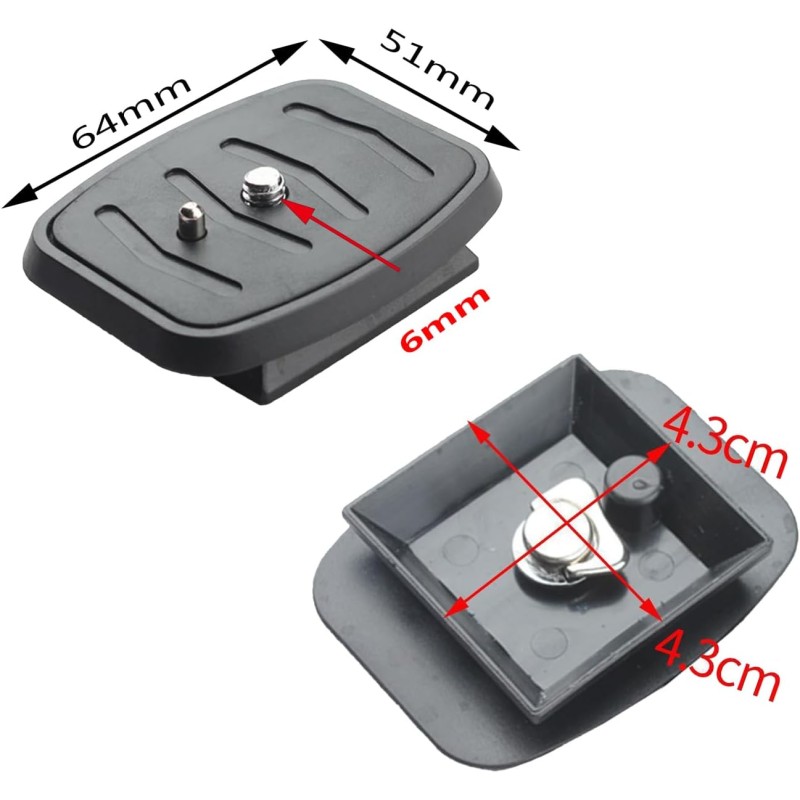 Schnellwechselplatte Schnellverschluss Adapterplatte Huepar Stativ TPD14 35/43mm