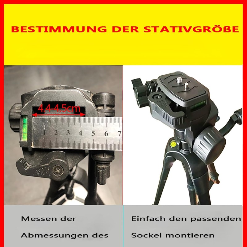 Schnellwechselplatte Schnellverschluss Adapterplatte Huepar Stativ TPD14 35/43mm