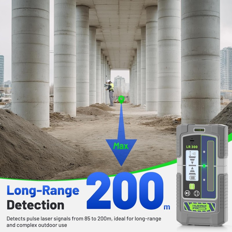 Huepar Laser Detektor Laserempfänger LR300 Pro