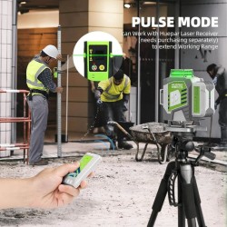 Huepar ZK04CG 4D 360° Kreuzlinienlaser mit LR8RG Empfänger & TPD16 Stativ
