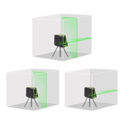 Huepar BOX-1G Kreuzlinienlaser Grün Selbstnivellierenden mit Pulsfunktion
