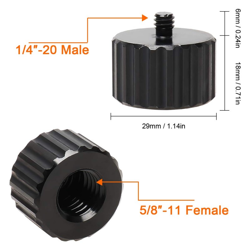 Universal 1/4Männlich zu 3/8 Weiblich Konvertieren Schraube für Stativ Einbeinstativ Kopf QR Platte Adapter Aluminiumlegierung 