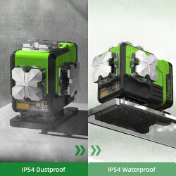 Huepar P03DG selbstnivellierender 3D Kreuzlinienlaser mit Fernbedienung