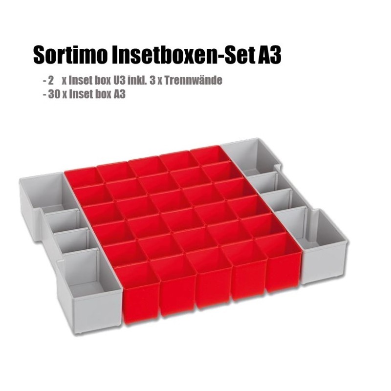 Sortimo L-Boxx 102 Insetboxen-Set A3/B3/D3/F3/G3/H3/BC3/CD3/L-Boxx mini