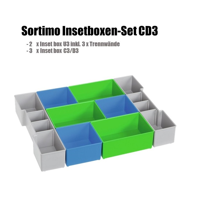 Insetboxen-Set A3/B3/D3/F3/G3/H3/BC3/CD3/L-Boxx mini für W-BOXX/Sortimo L-Boxx 102