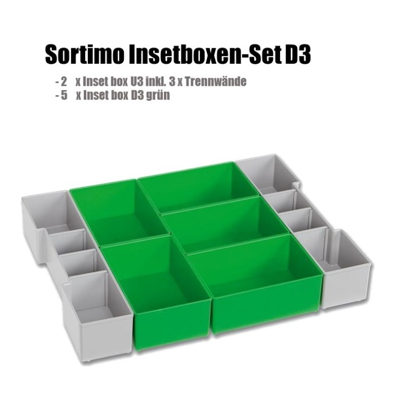 Insetboxen-Set A3/B3/D3/F3/G3/H3/BC3/CD3/L-Boxx mini für W-BOXX/Sortimo L-Boxx 102