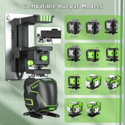 Huepar S03DG grün 3D Kreuzlinienlaser mit Fernbedienung im Koffer Set Mit 3m Teleskopstange LP30