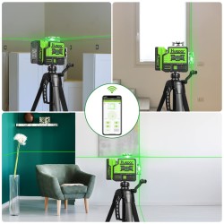 Huepar P02CG grüner 2D selbstnivellierender Kreuzlinienlaser mit Pulsmodus