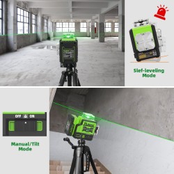 Huepar P02CG grüner 2D selbstnivellierender Kreuzlinienlaser mit Pulsmodus