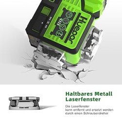 Huepar P02CG grüner 2D selbstnivellierender Kreuzlinienlaser mit Pulsmodus