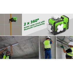 Huepar P02CG grüner 2D selbstnivellierender Kreuzlinienlaser mit Pulsmodus