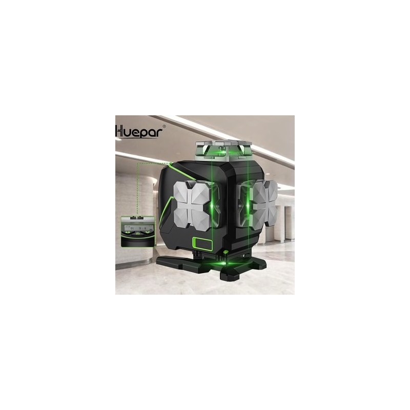 Huepar S04CG 4D Kreuzlinienlaser Mit Halterung