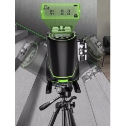 Huepar S04CG 4D Kreuzlinienlaser Mit Halterung