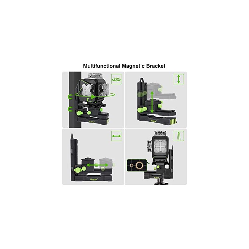 Huepar S04CG 4D Kreuzlinienlaser Mit Halterung