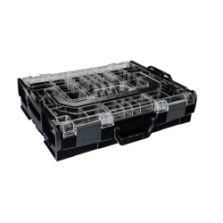 Bosch Sortimo Systemkoffer L-Boxx 102 Schwarz mit Transparentem Deckel mit Insetbox BC3